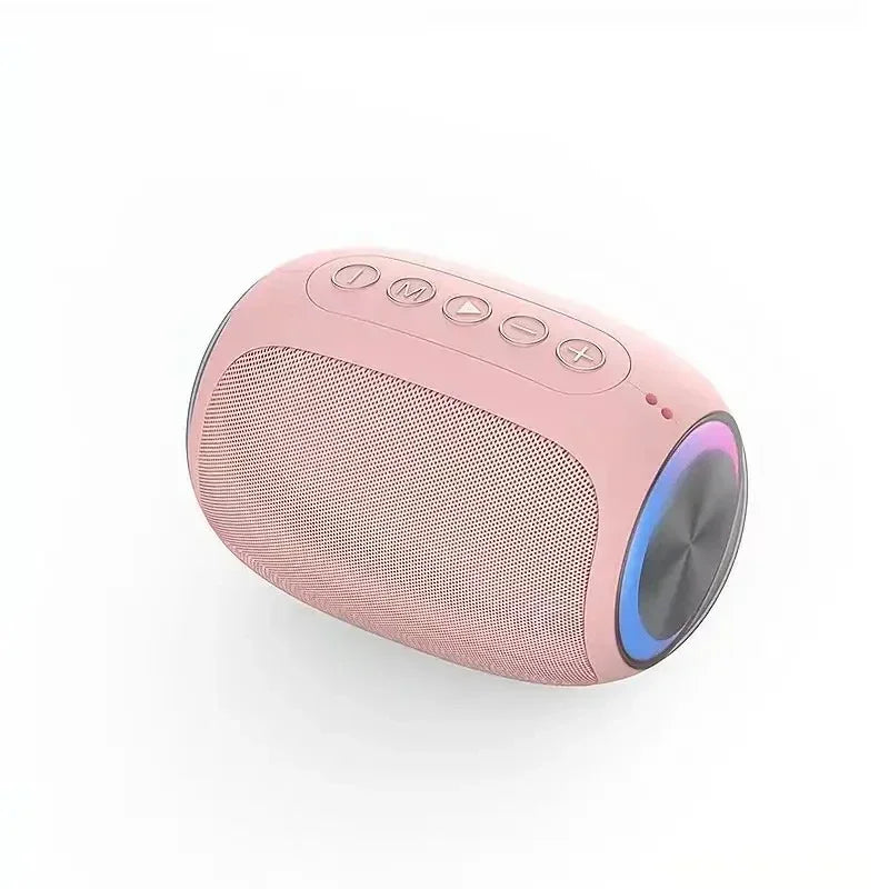 Small Stereo HIFI Bluetooth Speaker with RGB Colorful LED Light Home Desktop Subwoofer TWS Outdoor Portable Party Box Speakers
