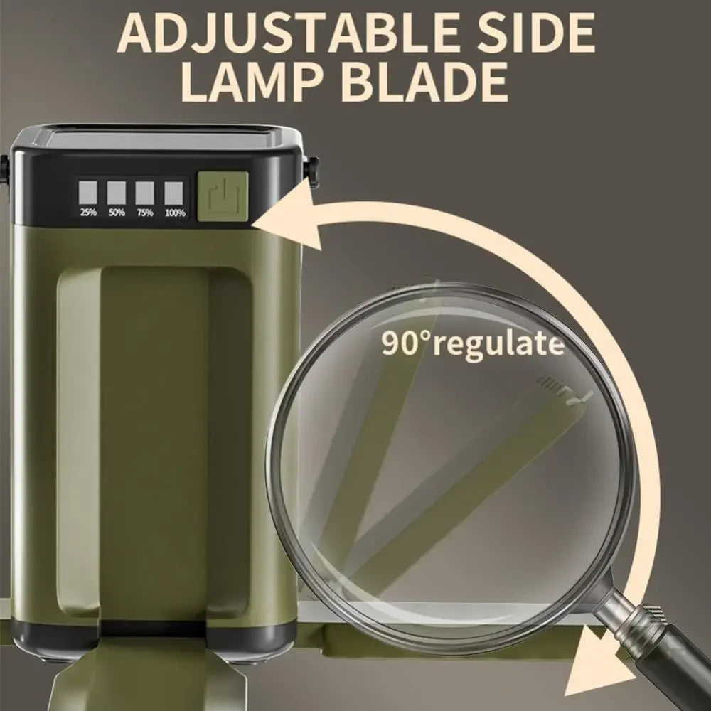 Solar Camping Lantern Foldable Camping Light Waterproof Rechargeable Lantern Portable Flashlight LED Tent Light Emergencise Gear