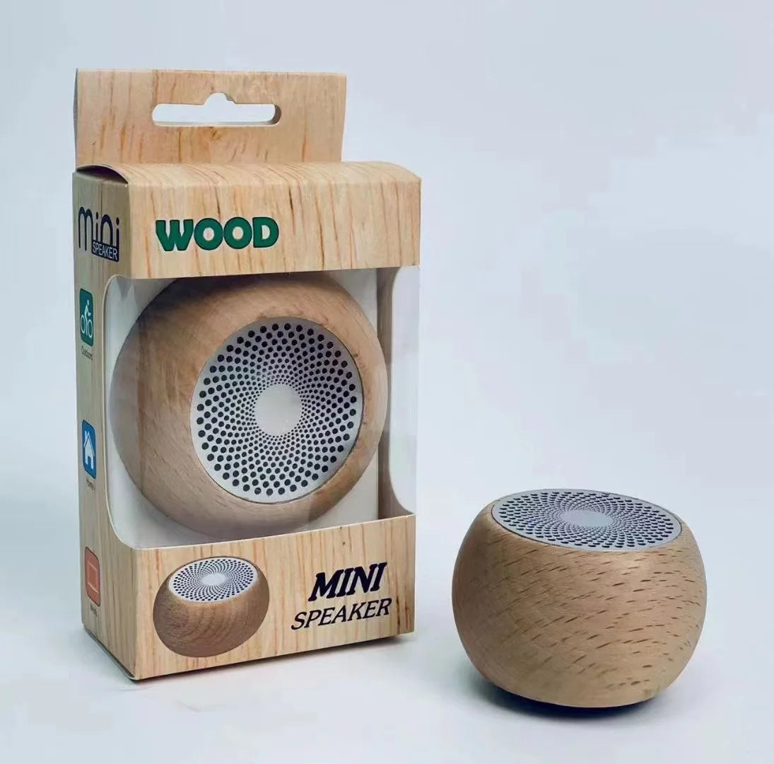 CY Mini Solid Wood Bluetooth Speaker Portable Wireless Retro Deep Bass Custom Logo Gift For Home Outdoor Travel Music Lovers