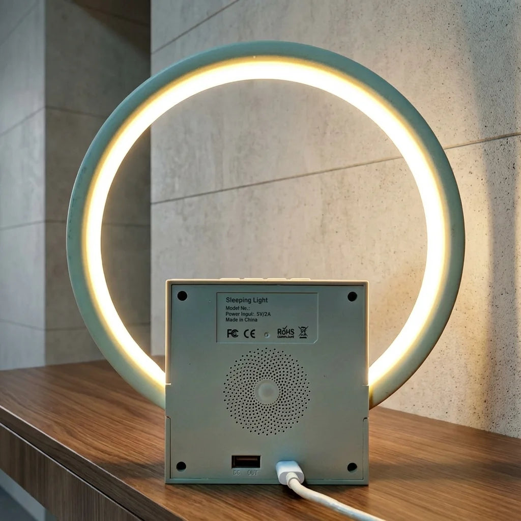 Digital Alarm Clock Sunrise Simulation Wake-up Light Bluetooth Speaker White Noise Machine Desk/Bedside Clock for Bedroom Office
