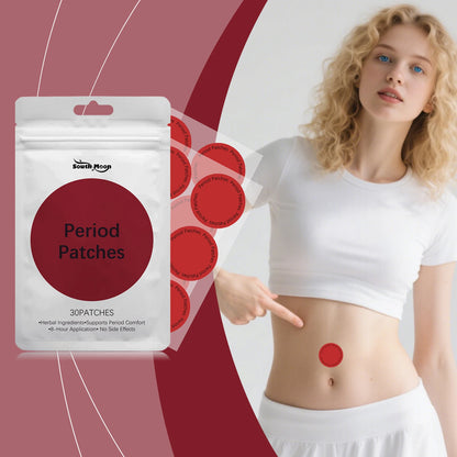 South Moon 30pcs Women's Menstrual Care Patch Gentle Moisturizing Menstrual Body Care Soothing Female Abdominal Skin Care Patch