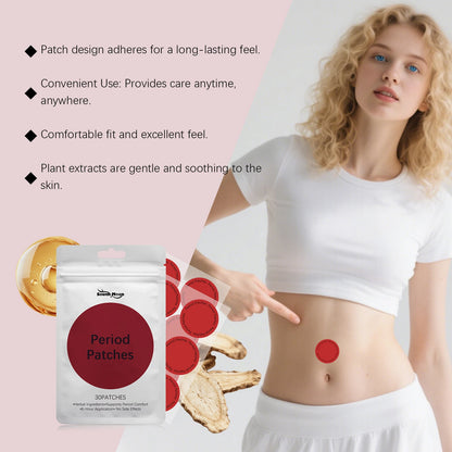South Moon 30pcs Women's Menstrual Care Patch Gentle Moisturizing Menstrual Body Care Soothing Female Abdominal Skin Care Patch