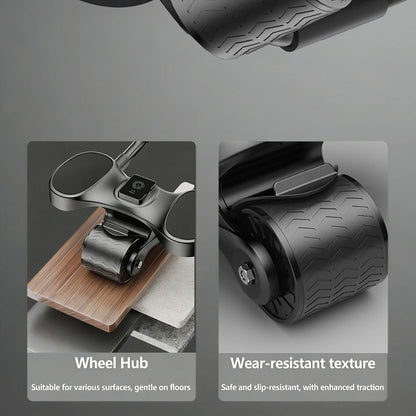 2-Wheels Ab Roller with LCD – Home Gym Equipment, Elbow Support, Non-Slip Handles, Tracks Time & Calories Burned.