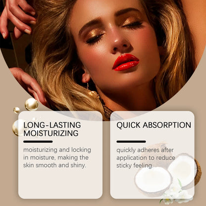 Oceaura Coconut Tanning Cream Moisturizing Summer Sunless Bronzer Wheat Skin Restore Luster Glowing Lasting Tanning Lotion