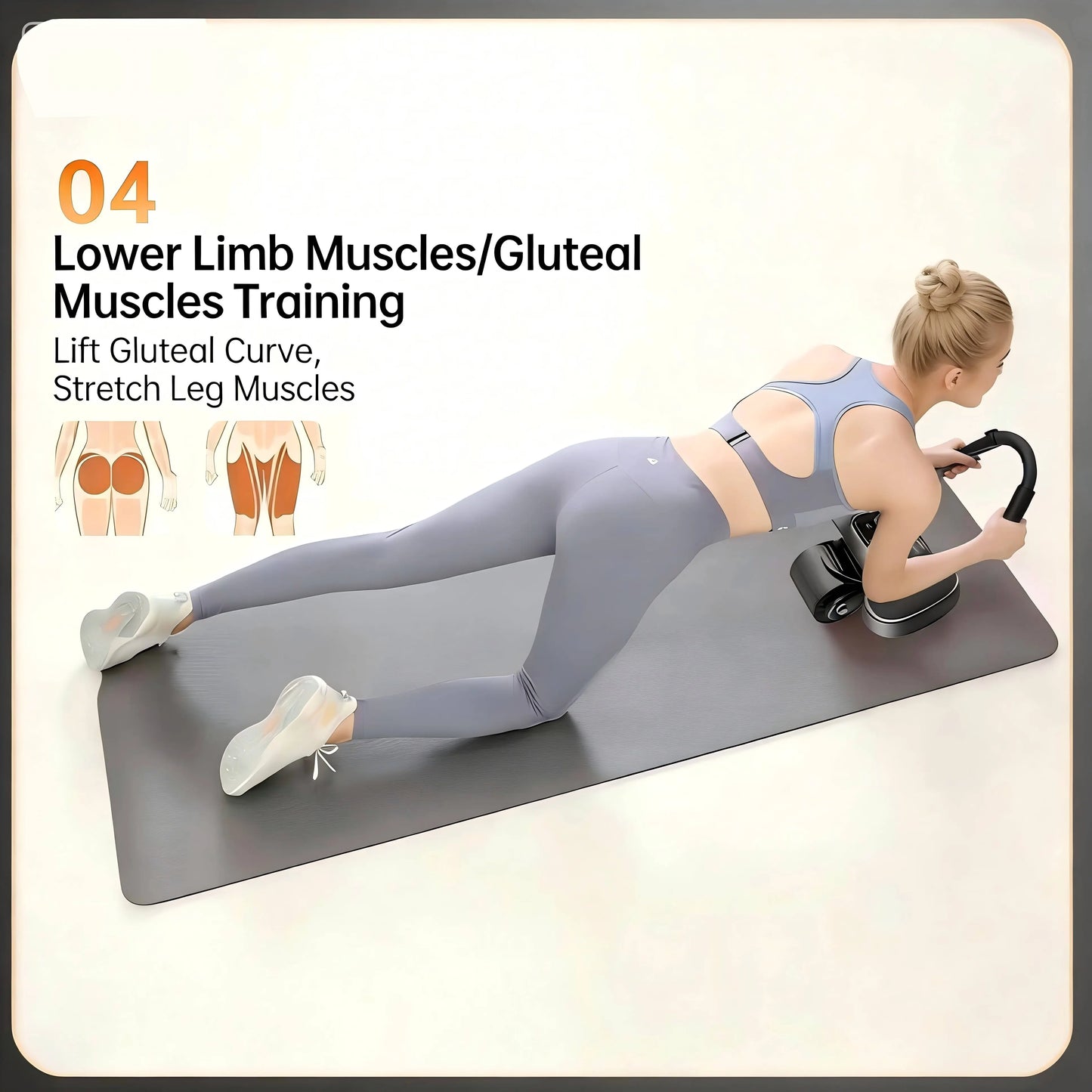 2-Wheels Ab Roller with LCD – Home Gym Equipment, Elbow Support, Non-Slip Handles, Tracks Time & Calories Burned.