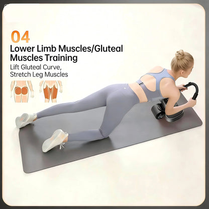 2-Wheels Ab Roller with LCD – Home Gym Equipment, Elbow Support, Non-Slip Handles, Tracks Time & Calories Burned.