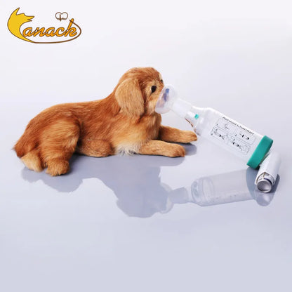 Aerosol Chamber with silicone mask Pet Inhaler Spacer For Cat Dog
