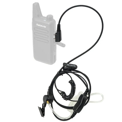 Retevis EEK009 Walkie Talkie Earphones 2Pin Acoustic Tube Radio Headset with PTT MIC for Baofeng UV 5R Retevis RT3S RT22 TYT