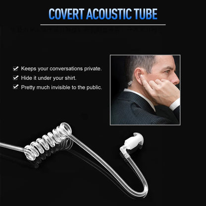 Retevis EEK009 Walkie Talkie Earphones 2Pin Acoustic Tube Radio Headset with PTT MIC for Baofeng UV 5R Retevis RT3S RT22 TYT