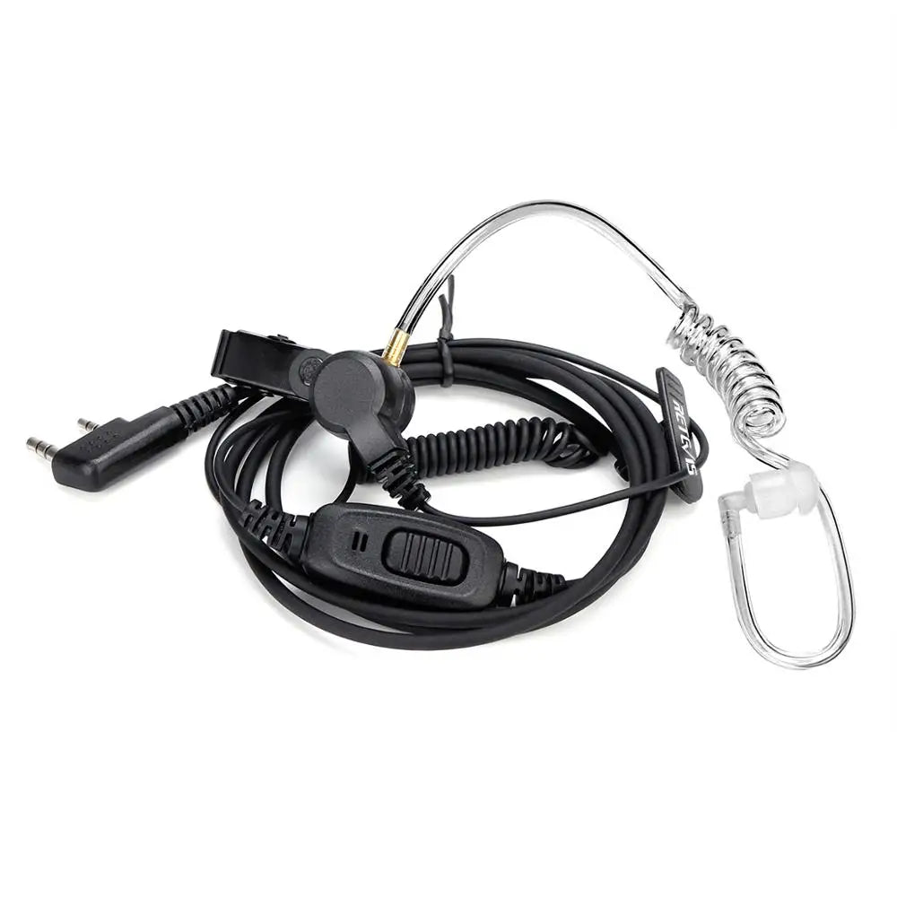 Retevis EEK009 Walkie Talkie Earphones 2Pin Acoustic Tube Radio Headset with PTT MIC for Baofeng UV 5R Retevis RT3S RT22 TYT