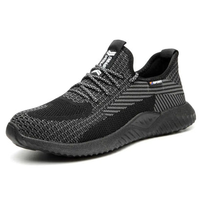 SUADEX Men Steel Toe Safety Work Shoes Breathable Lightweight Comfortable Industrial Construction Shoes Puncture Proof Antislip