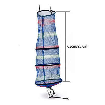 Portable Fishing Net 3 Layer Round Folding Mesh Trap Fish Basket Collapsible Fishing Net Cage Fish Baskets For Live Fish