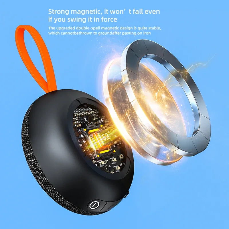 Rockmia EBS-313 Mini Portable Speaker BT5.3 Outdoor Waterproof IPX6 Fabric Mesh Handle Super Magnet Function