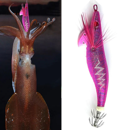 Luminous Swimbait Glow in Dark Crankbait Simulation Squid Jig Hook Bait Lifelike Plastic for Octopus Cuttlefish Fishing Tackle