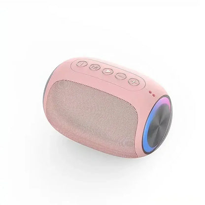 Small Stereo HIFI Bluetooth Speaker with RGB Colorful LED Light Home Desktop Subwoofer TWS Outdoor Portable Party Box Speakers