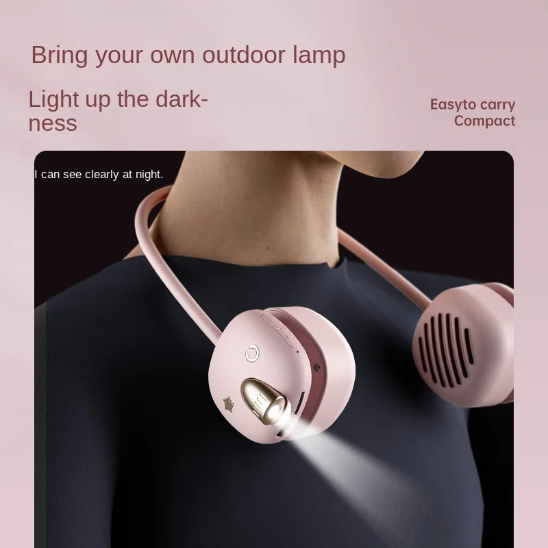 Neck hanging wireless bluetooth speaker with light usb mini portable neck hanging subwoofer outdoor sports retro audio