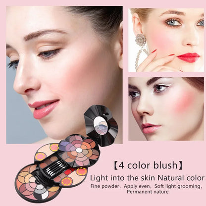 43 Eyeshadows 4 Eyebrow Powders Blush Lipstick 2 Face Powders All-in-One Cosmetic Palette Complete Makeup Kit for Women