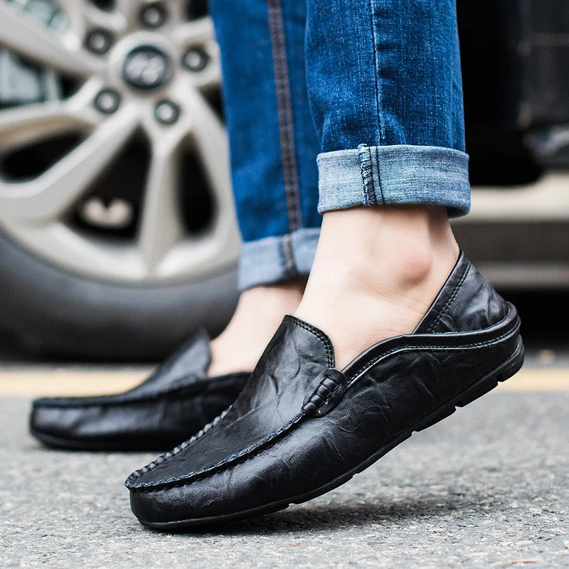 Men's Leather Casual loafers Shoes wedding Dress Shoes New Big Size  Moccasins Shoes Suede shoes High Quality zapatos