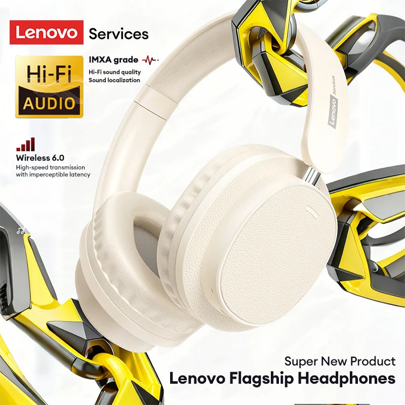 Retro TH30 Pro Lenovo Gaming Headset Wireless Bluetooth 6.0 Over Ear Headphone Foldable Sport Leather Earphones Gifts LS105