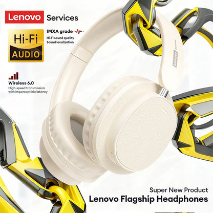 Retro TH30 Pro Lenovo Gaming Headset Wireless Bluetooth 6.0 Over Ear Headphone Foldable Sport Leather Earphones Gifts LS105