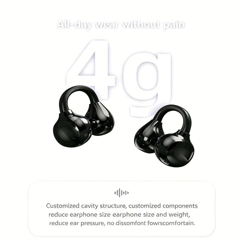 CX11-Clip-on sports headphones, stylish and comfortable over-ear headphones, bass-enhancing wireless earplugs OWS headphones