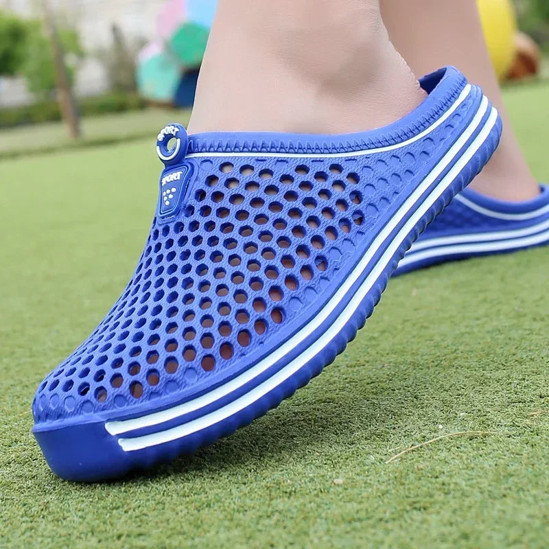 Men Shoes 2026 Beach Slippers Unisex Hollow Out Casual Women Beach Sandal Flip Flops Shoes Non-slip Size 36-45 Mens Slippers