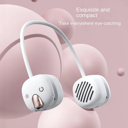Neck hanging wireless bluetooth speaker with light usb mini portable neck hanging subwoofer outdoor sports retro audio