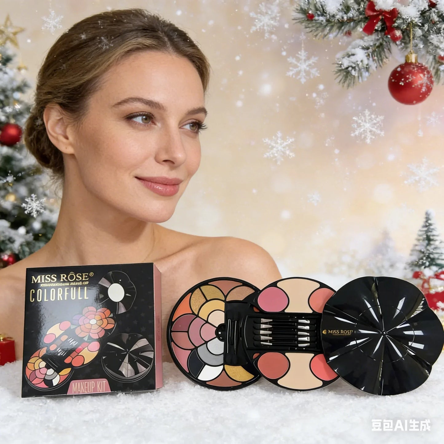 43 Eyeshadows 4 Eyebrow Powders Blush Lipstick 2 Face Powders All-in-One Cosmetic Palette Complete Makeup Kit for Women