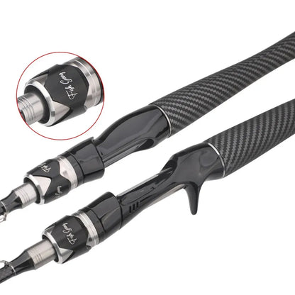 ROLLFISH Power M Spinning Casting Fishing Rods Freshwater Saltwater Carbon Lure Fishing Rod Bass Fishing Fast Action 1.8-2.7M