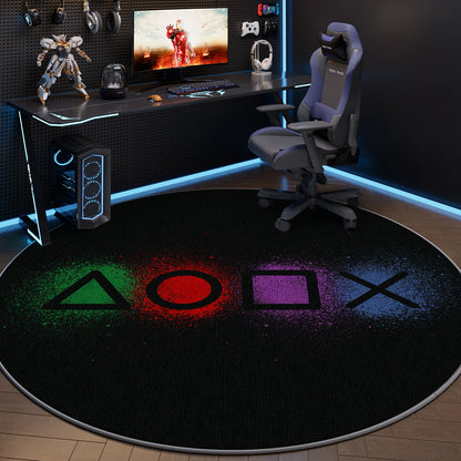 VIKAMA Computer Chair Floor Mat, Gaming Room Swivel Chair, Silent Pad, Office Chair, Washable Carpet, Home Decoration
