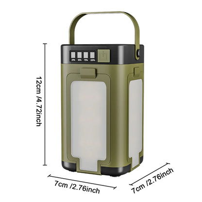 Rechargeable Lantern Power Bank Solar Camping Lantern Portable Flashlight LED Tent Light for Camping Hiking Fishing