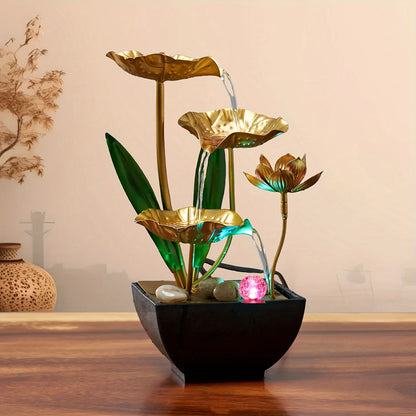 Small indoor fountain automatic circulation humidifier desktop decoration living room and bedroom relaxation crafts