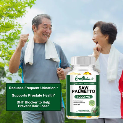 Saw Palmetto Supplement 1000 Mg - Promotes Prostate Health and Prevents Hair Loss