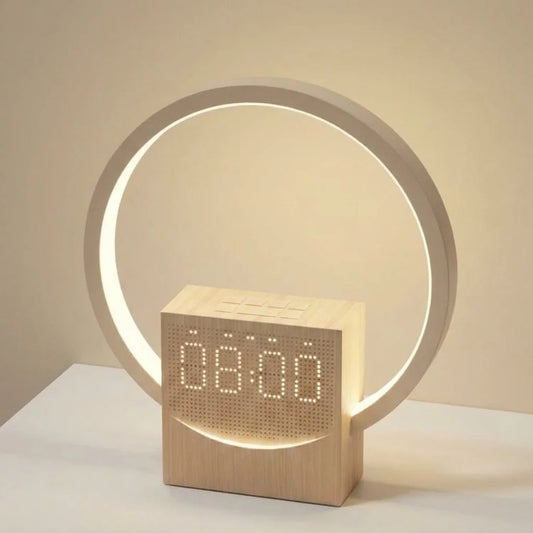 Digital Alarm Clock Sunrise Simulation Wake-up Light Bluetooth Speaker White Noise Machine Desk/Bedside Clock for Bedroom Office