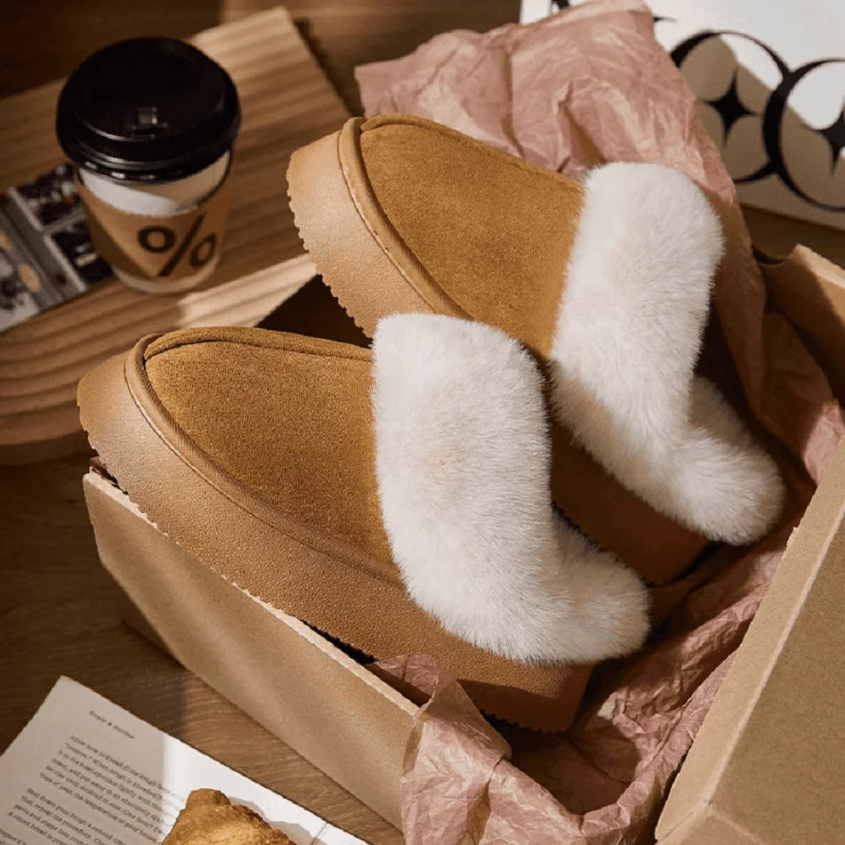 Women Fluffy Slippers for Autumn Winter Indoor EVA Thick Sole Anti-Slip Warm Unisex House Shoes
