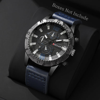 1/5PCS Men Fashion Sports Leather Strap Wristwatch Business Arabic Numeral Dial Quartz Watches Reloj Mujer（Without Box）