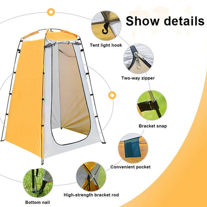 Portable Camping Shower Tent Waterproof Anti-UV Shower Bathing Tent Changing Fitting Room Beach Privacy Toilet Shelter Tent
