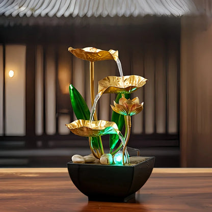 Small indoor fountain automatic circulation humidifier desktop decoration living room and bedroom relaxation crafts
