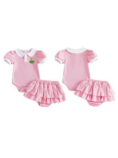 Toddler Girls Floral Print Ruffle Sleeve Top and Shorts Set with Bow Headband Summer Outfit 3 Piece Clothing Set