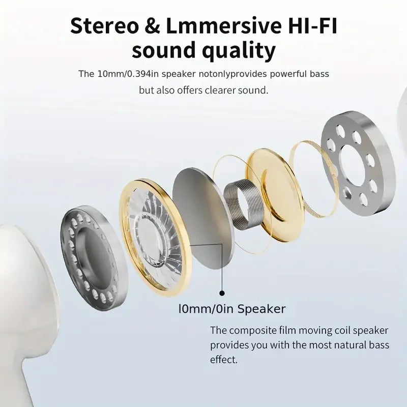 CX11-Clip-on sports headphones, stylish and comfortable over-ear headphones, bass-enhancing wireless earplugs OWS headphones