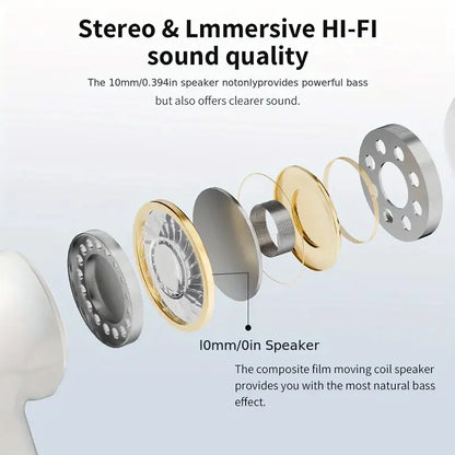 CX11-Clip-on sports headphones, stylish and comfortable over-ear headphones, bass-enhancing wireless earplugs OWS headphones