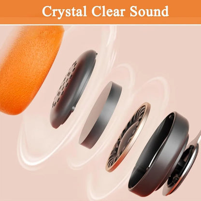 Retro Over-ear Headphones Portable Wired Stereo Adjustable Headband Headphones for Most Mobile Playback Devices Sports Earphones