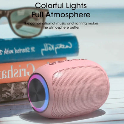 Small Stereo HIFI Bluetooth Speaker with RGB Colorful LED Light Home Desktop Subwoofer TWS Outdoor Portable Party Box Speakers