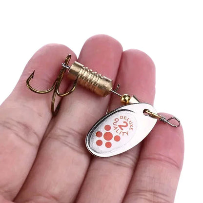 10Pcs 6.7cm 7g Spinner Spoon Metal Bait Fishing Lure Sequins Crankbait Spoon Baits for Bass Trout Perch Pike Rotating