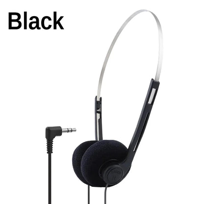 Retro Over-ear Headphones Portable Wired Stereo Adjustable Headband Headphones for Most Mobile Playback Devices Sports Earphones