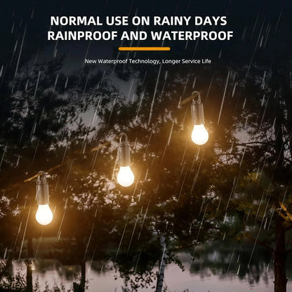 Outdoor USB Rechargeable LED Lamp Bulbs High Brightness Emergency Light Hook Up Camping Fishing Portable Lantern Night Lights