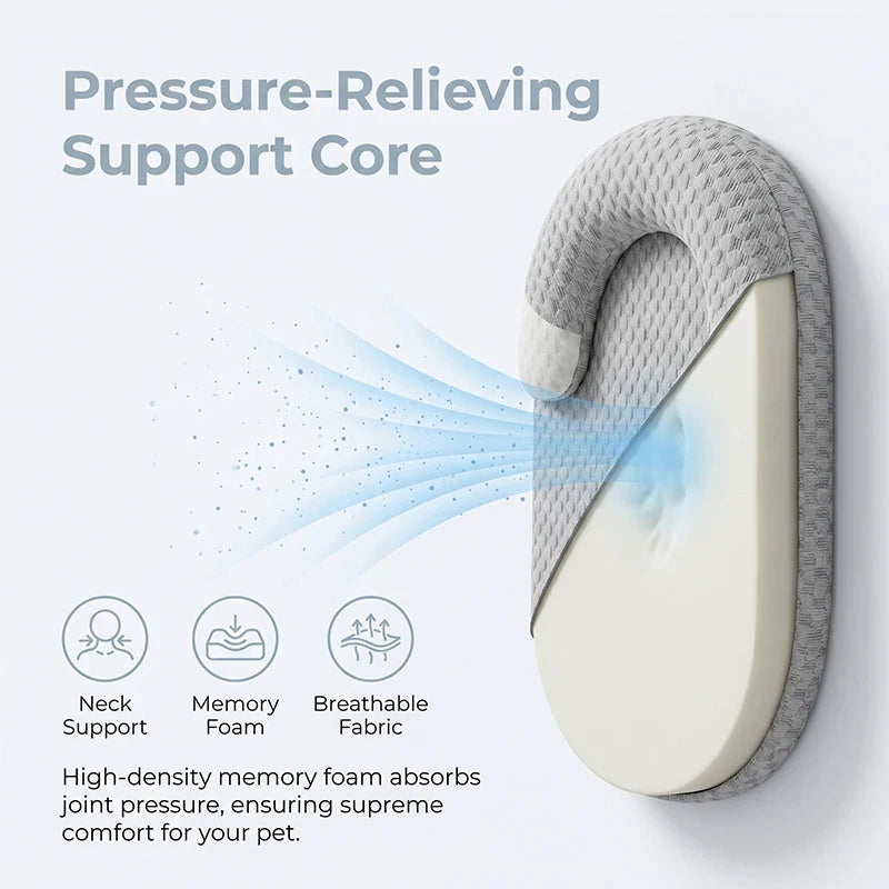 Summer Pet Neck Protection Pet Sleeping Pad Breathable Ice Silk Fabric Removable Washable Cool Relieving Heat Soft Comfortable
