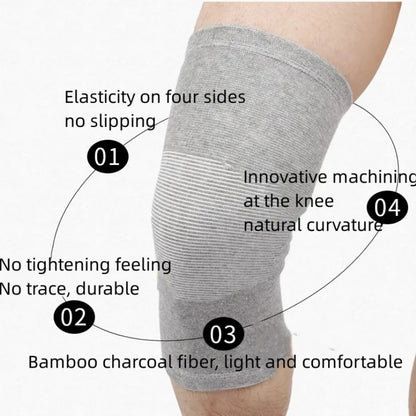 Professional Protection Breathable Bamboo Sports Knee Brace Running Compression Warm  Knee Sleeve Pads,pain Relief From Illness