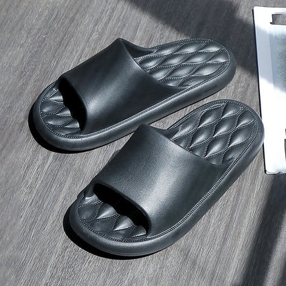 Summer Flip Flops Solid Color Thick Platform Slippers Non Slip Summer Cloud Slides EVA Indoor Home Sandals for Men Women