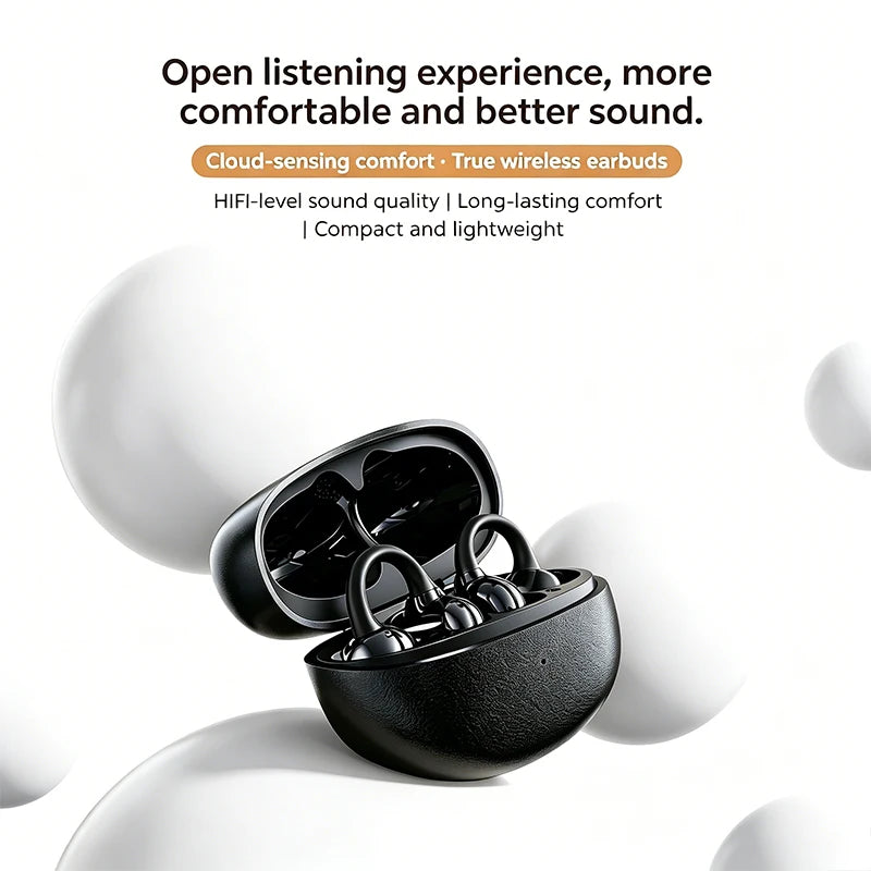 CX11-Clip-on sports headphones, stylish and comfortable over-ear headphones, bass-enhancing wireless earplugs OWS headphones